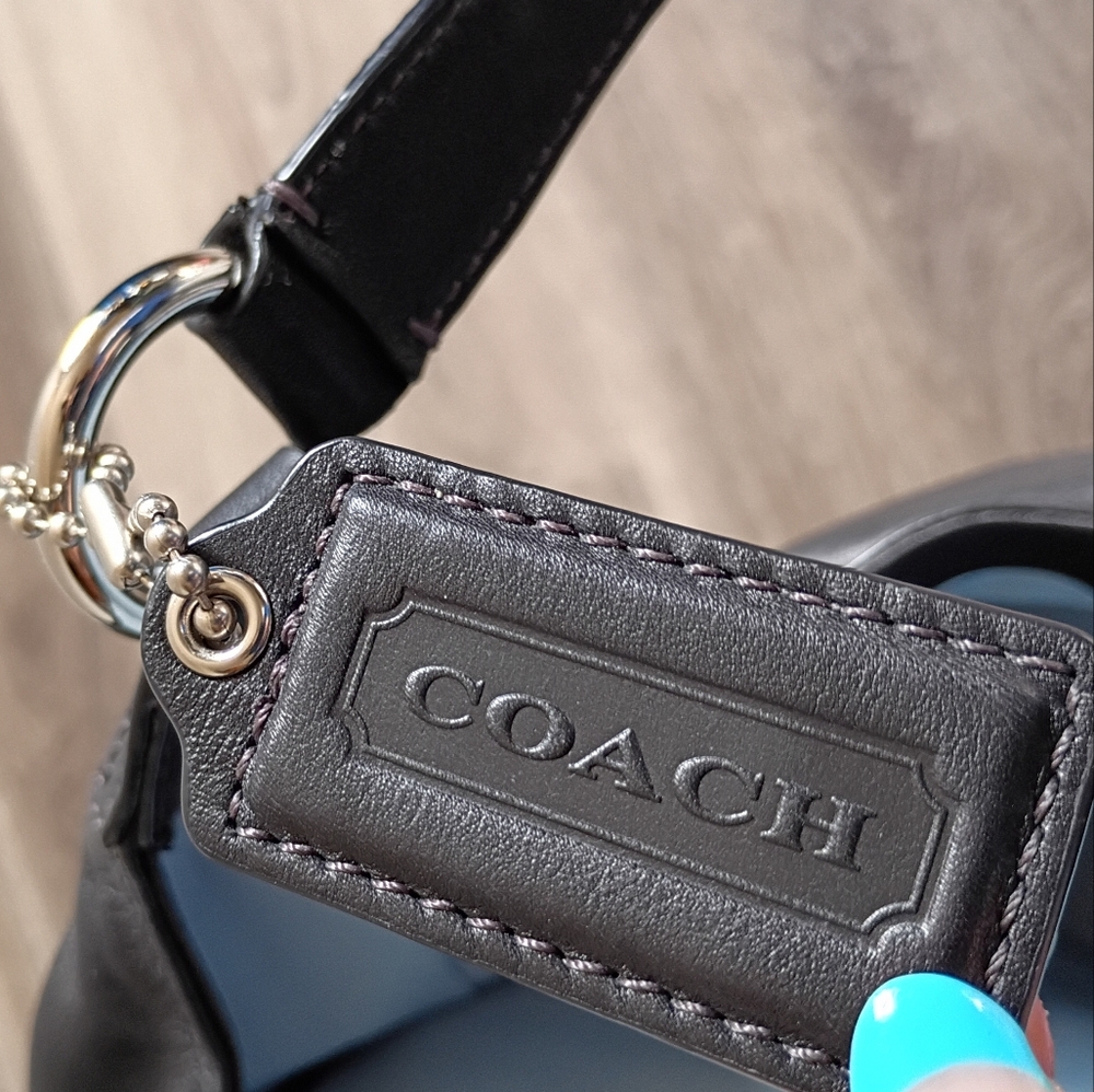 Coach Vintage 2010s Black Soho Madison Lynn Hobo Leather Shoulder Bag Boho Retro - Picture 6 of 11